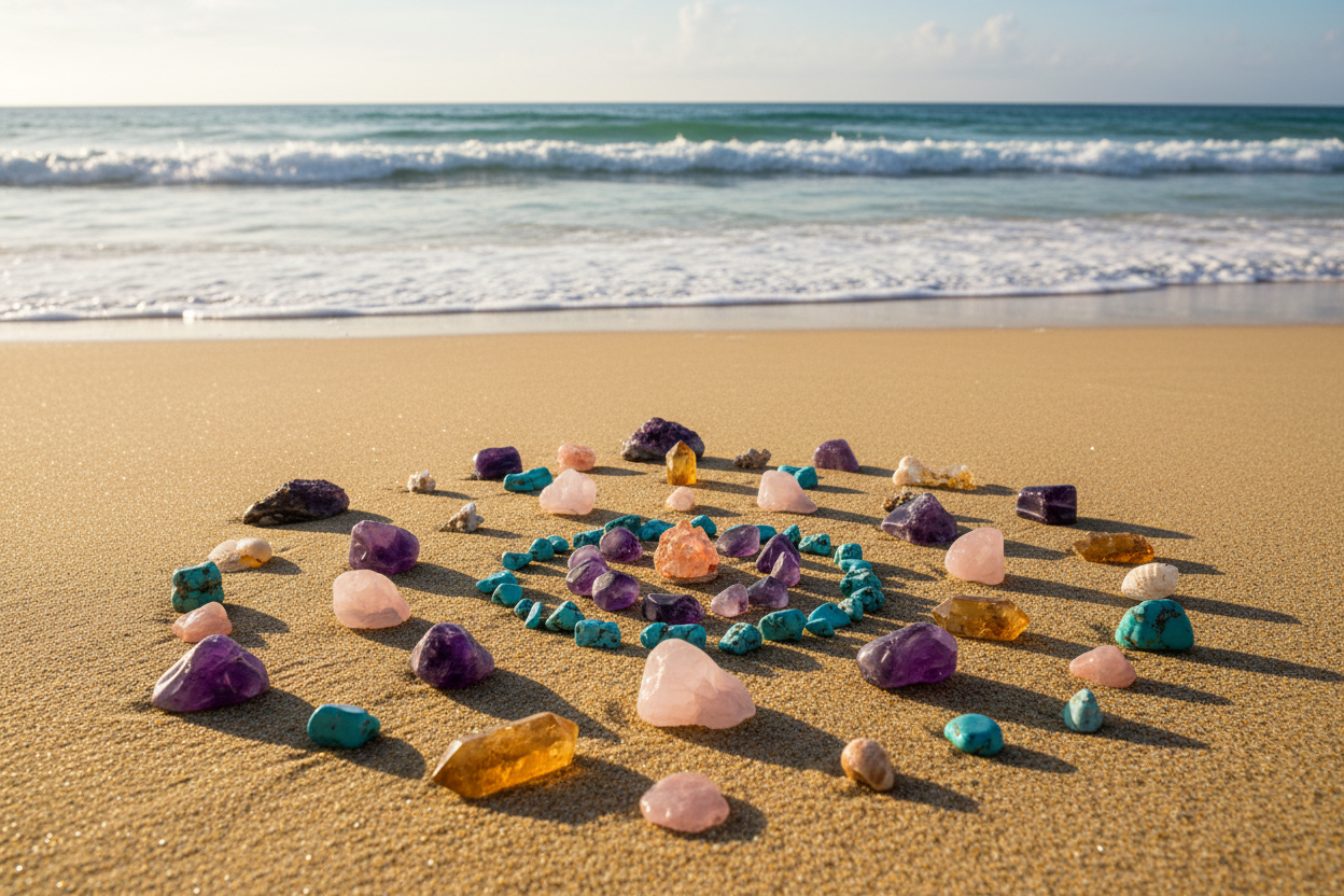 Vakantie sfeer en edelstenen magie