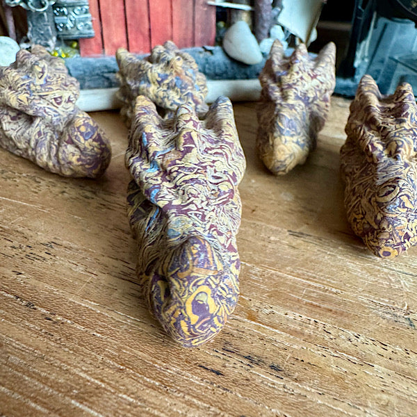 Jaspis Slangen draken schedel dragon skull Klein