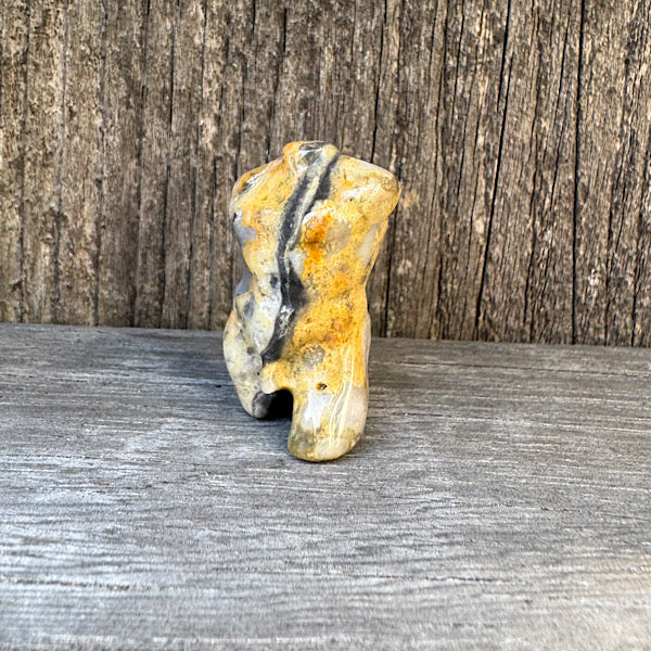 Agaat Crazy Lace mexicaans Heren Torso Klein gepolijst