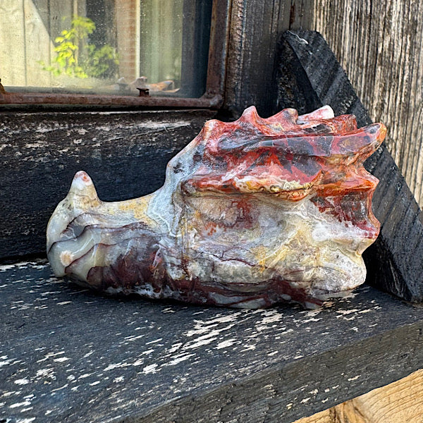 Agaat grazy lace draken schedel dragon skull