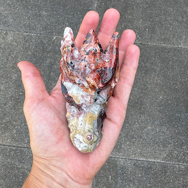 Agaat grazy lace draken schedel dragon skull