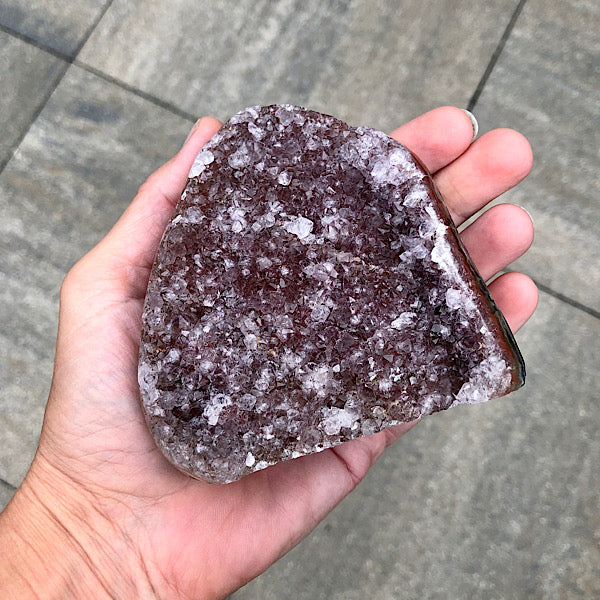 Amethist Ruw Geode Uruguay licht paars kristallen edelstenen mineralen winkel