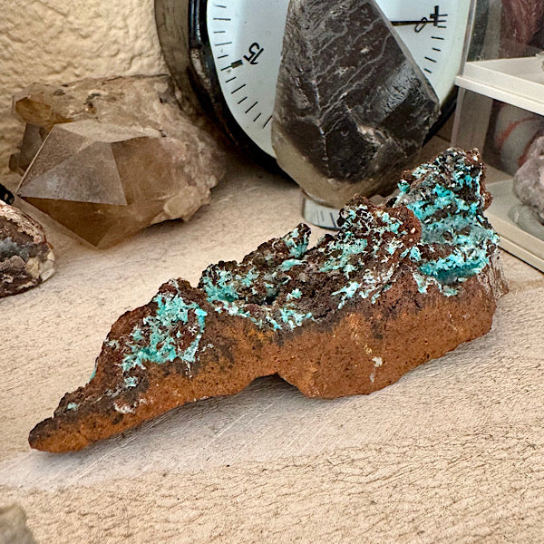 Aurichalciet groen blauwe kristallen