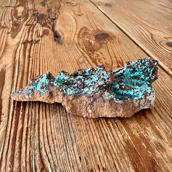 Aurichalciet mineraal kristallen blauw groen