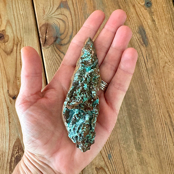 Aurichalciet groen blauw mineraal