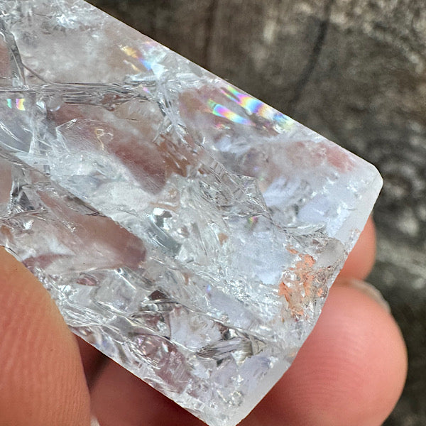 BergKristal Crackled Punt A gepolijst