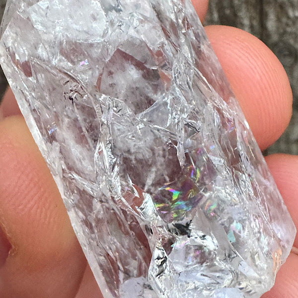 BergKristal Crackled Punt A gepolijst