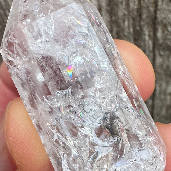 BergKristal Crackled Punt A gepolijst