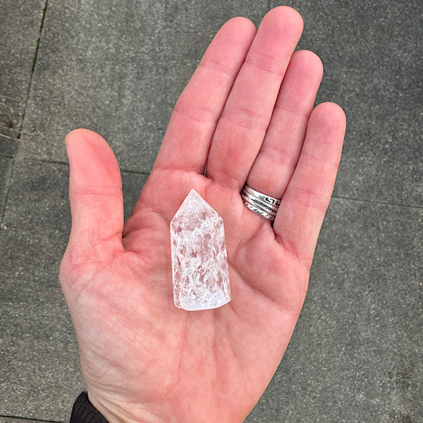 BergKristal Crackled Punt A gepolijst