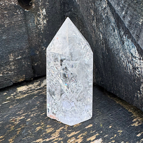 BergKristal Crackled Punt A gepolijst