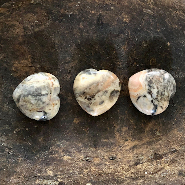 Calciet Agaat Gebold Hartje gepolijst mineralen