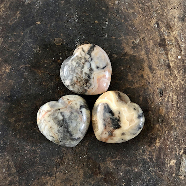 Calciet Agaat Gebold Hartje gepolijst mineralen