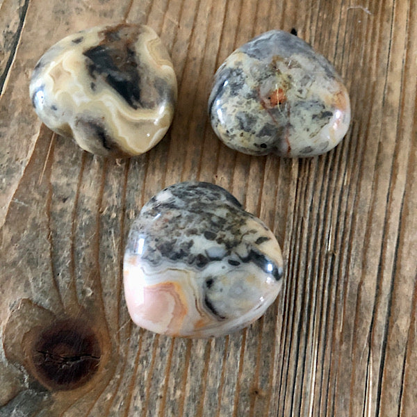 Calciet Agaat Gebold Hartje gepolijst mineralen