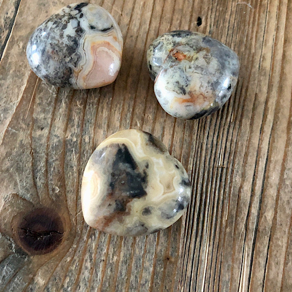 Calciet Agaat Gebold Hartje gepolijst mineralen