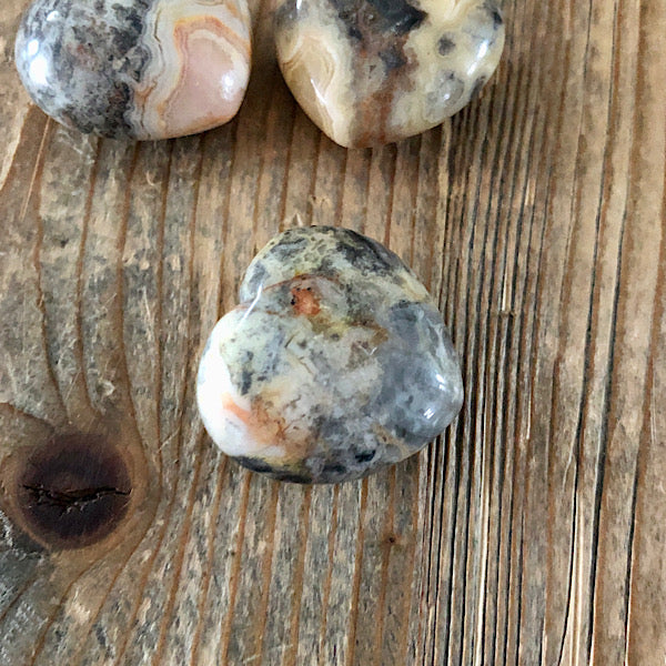 Calciet Agaat Gebold Hartje gepolijst mineralen