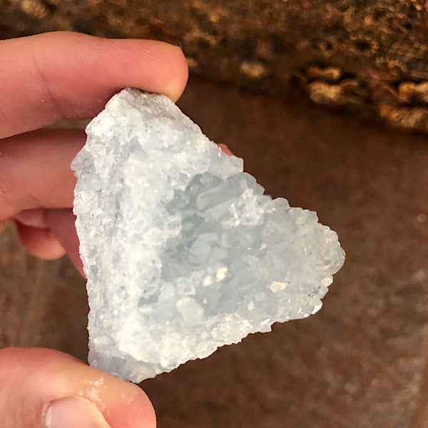 Celestien Ruw Stukje nr5 engelensteen blauwe kristallen edelstenen mineralen winkel