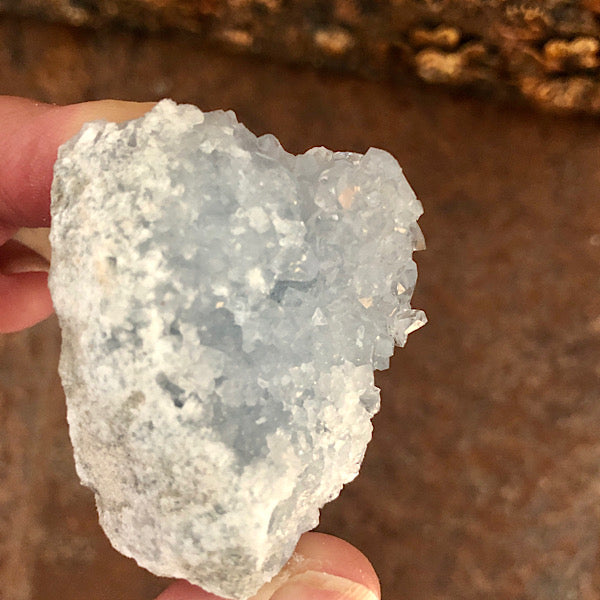 Celestien Ruw Stukje nr5 engelensteen blauwe kristallen edelstenen mineralen winkel