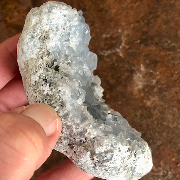 Celestien Ruw Stukje nr6 engelensteen blauwe kristallen edelstenen mineralen winkel