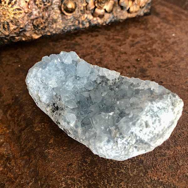 Celestien Ruw Stukje nr6 engelensteen blauwe kristallen edelstenen mineralen winkel