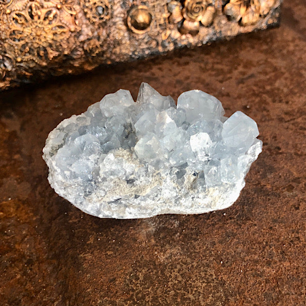 Celestien Ruw Stukje nr7 engelensteen blauwe kristallen edelstenen mineralen winkel