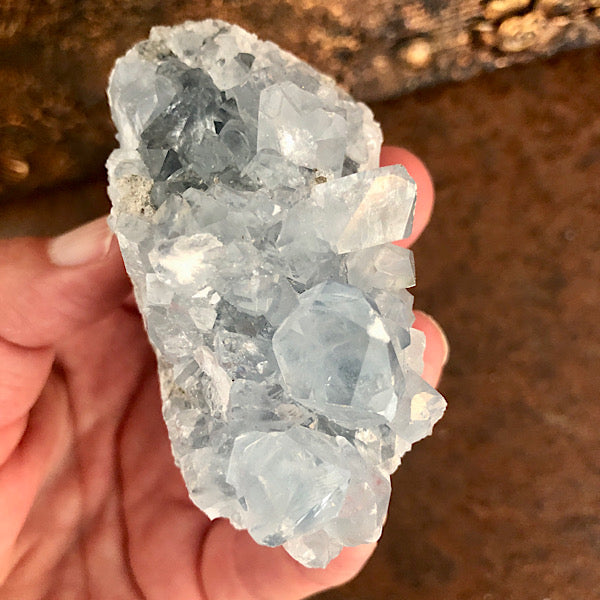 Celestien Ruw Stukje nr7 engelensteen blauwe kristallen edelstenen mineralen winkel