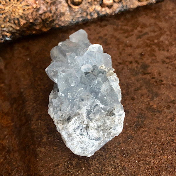 Celestien Ruw Stukje nr7 engelensteen blauwe kristallen edelstenen mineralen winkel