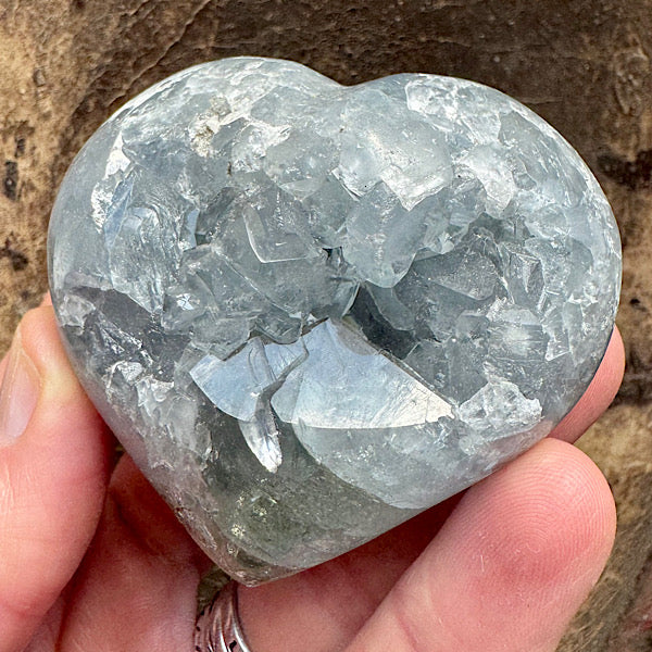 Celestien hart Ruw G Madagaskar blauwe kristallen