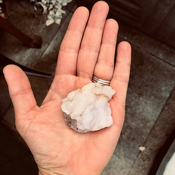 Chalcedoon Roze Ruw Stukje mineralen jaspis agaat kristallen