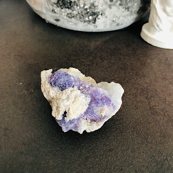 Chalcedoon met Fluoriet Ruw Stukje mineralen kristallen edelstenen