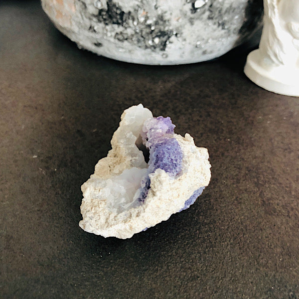 Chalcedoon met Fluoriet Ruw Stukje mineralen kristallen edelstenen