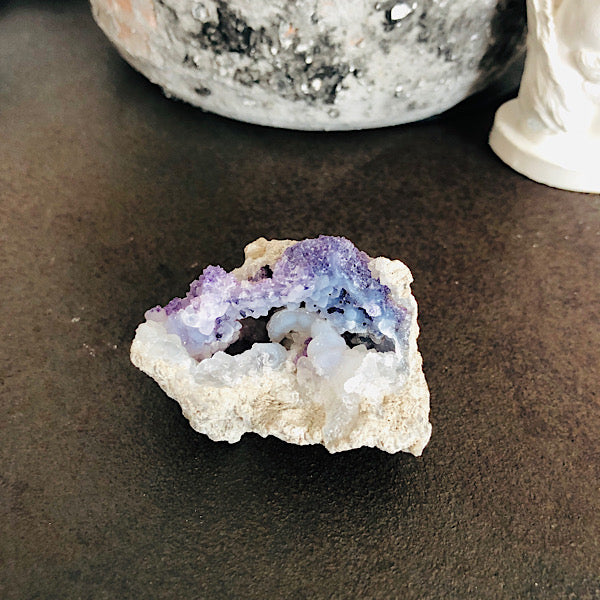 Chalcedoon met Fluoriet Ruw Stukje mineralen kristallen edelstenen