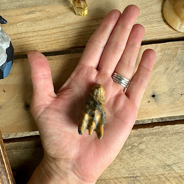 Draken Schedel Jaspis bruin Klein edelstenen mineralen winkel