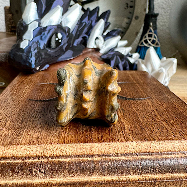 Draken Schedel Jaspis bruin Klein edelstenen mineralen winkel