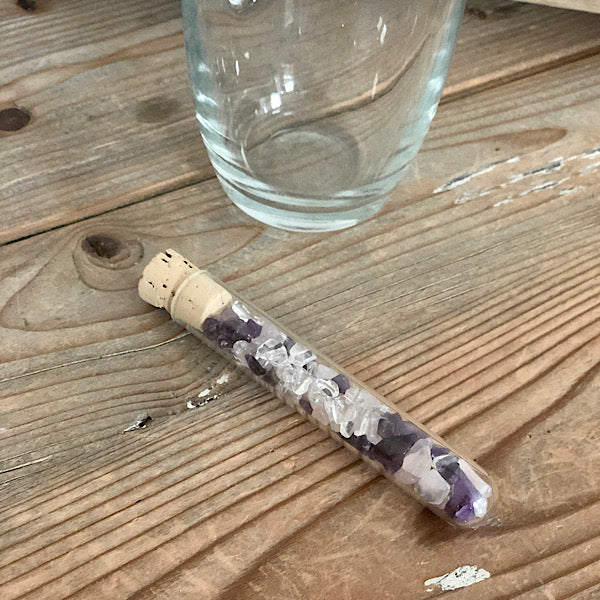 EdelstenenWater Stick Gouden Driehoek de sfeermakers accessoires mineralen amethist bergkristal rozekwarts