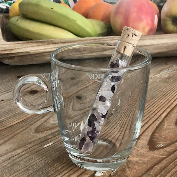 EdelstenenWater Stick Gouden Driehoek de sfeermakers accessoires mineralen amethist bergkristal rozekwarts