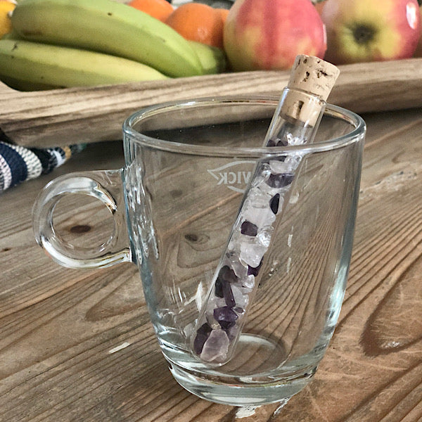 EdelstenenWater Stick Gouden Driehoek de sfeermakers accessoires mineralen amethist bergkristal rozekwarts