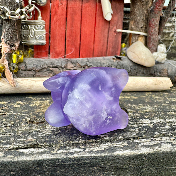 Fluoriet Gepolijst Konijntje nr2 diertje gepolijst edelstenenmineralenwinkel