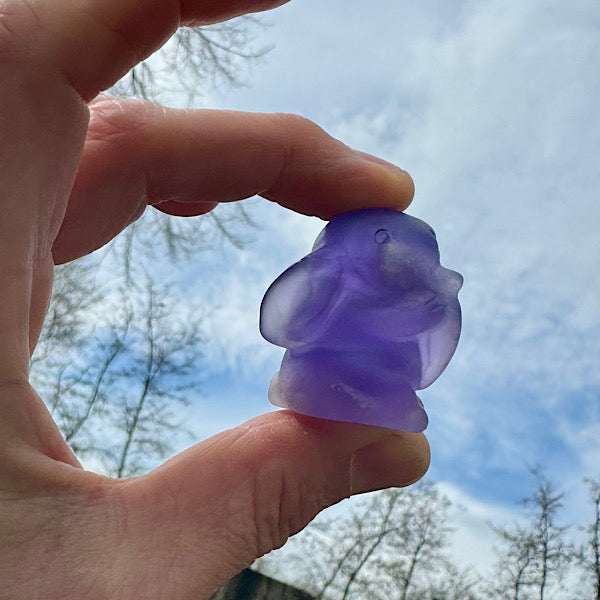 Fluoriet Gepolijst Konijntje nr2 diertje gepolijst edelstenenmineralenwinkel