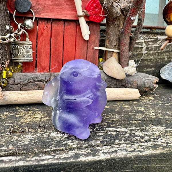 Fluoriet Konijntje Gepolijst nr1 diertje edelstenenmineralenwinkel