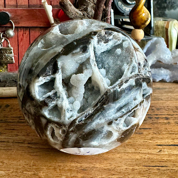 Gekristalliseerd Chalcedoon met Kwarts Bol edelstenen mineralen winkel