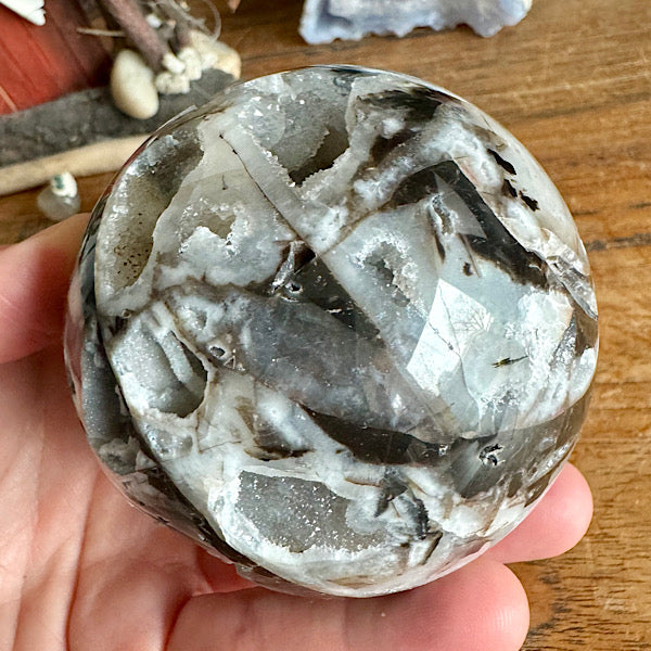 Gekristalliseerd Chalcedoon met Kwarts Bol edelstenen mineralen winkel