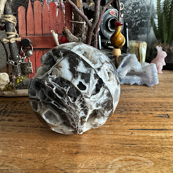 Gekristalliseerd Chalcedoon met Kwarts Bol edelstenen mineralen winkel