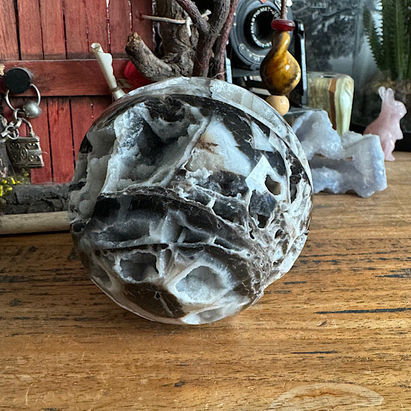 Gekristalliseerd Chalcedoon met Kwarts Bol edelstenen mineralen winkel