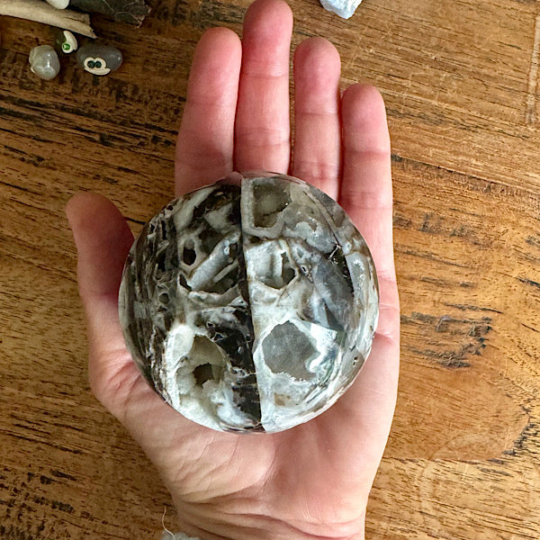 Gekristalliseerd Chalcedoon met Kwarts Bol edelstenen mineralen winkel