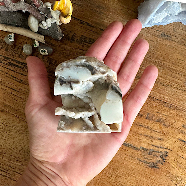 Gekristalliseerd Chalcedoon met Kwarts Kubus edelstenen mineralen winkel