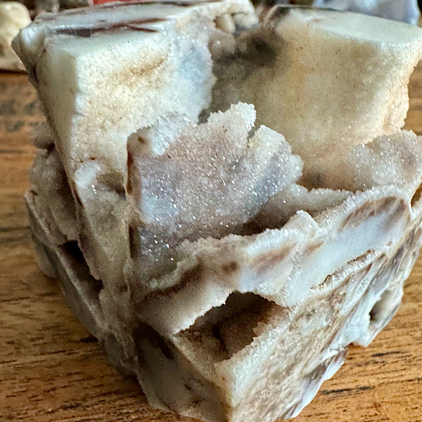 Gekristalliseerd Chalcedoon met Kwarts Kubus edelstenen mineralen winkel