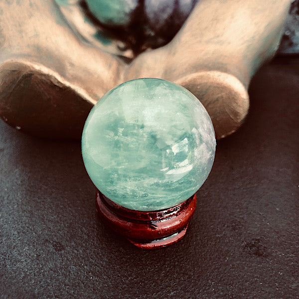 Groen Fluoriet Kleine Bol, ethisch geproduceerd mineralen kristallen