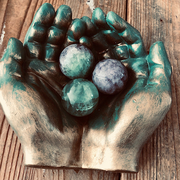 Groen Fluoriet Kleine Bol, ethisch geproduceerd mineralen kristallen