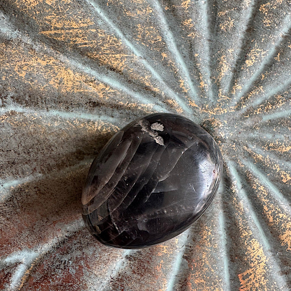 Maansteen Zwart Gepolijst hand steen