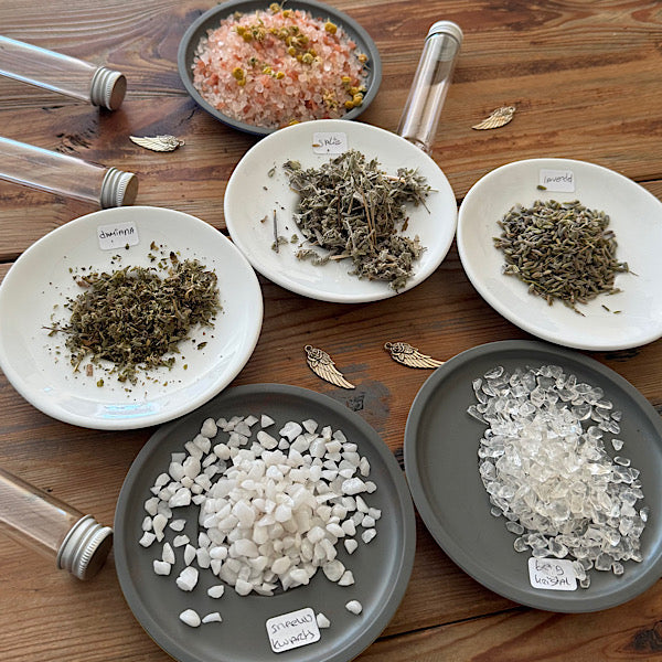 Heksen Spell Flesje innerlijke rust nr5 edelstenenmineralenwinkel.nl spell jar witch bottle